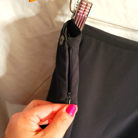 JS COLLECTIONS BLACK KNEE LENGTH PENCIL SKIRT - Picture 4 of 6